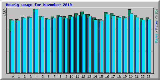 Hourly usage for November 2010