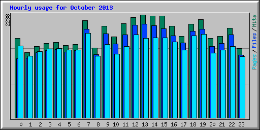 Hourly usage for October 2013