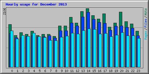 Hourly usage for December 2013
